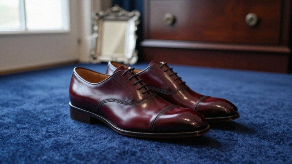 Kiedy wybrać bordowe buty do granatowego garnituru?