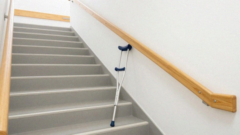 Jak bezpiecznie pokonywać schody o kulach?