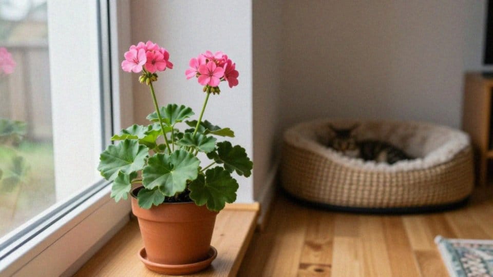 Jak groźne może być spożycie geranium dla kota?